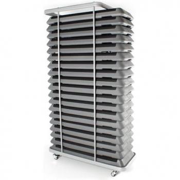 O'live Fitness Step Storage Platform (x19) - Grey, 113x196x47 cm