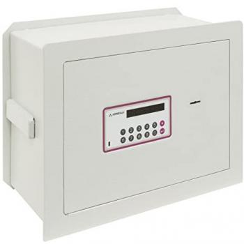 Caja Fuerte Empotrada Arregui Forma Evolution 32x42x20/30 cm con Cerradura de Llave y Código, Doble Seguridad, Apertura Izquierda, Fondo Extensible