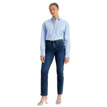 Jeans Levi's 724 para mujer, Tiro Alto y Corte Recto, Color Azul Chelsea Carbon Glow