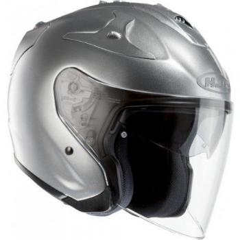 Casco Jet motocicleta cascos, Gris, tamaño M