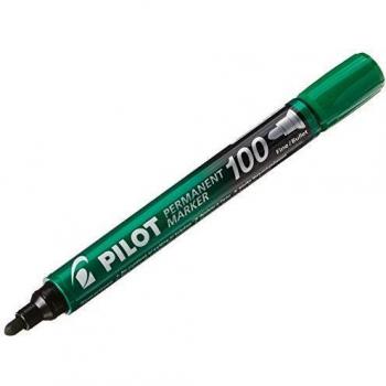 Marcador Permanente Pilot SCA-100-G Punta Cónica Verde Pack de 12