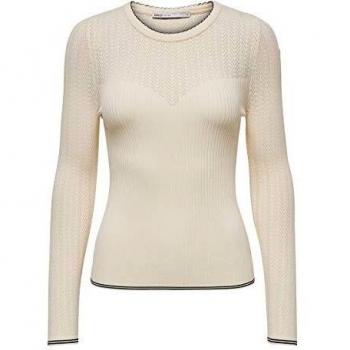 Only Onlcoco L/s Pullover Knt suéter, Marfil