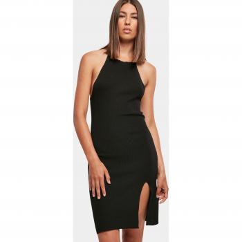Urban Classics Women's Rib Knit Neckholder Dress - Black 2XL