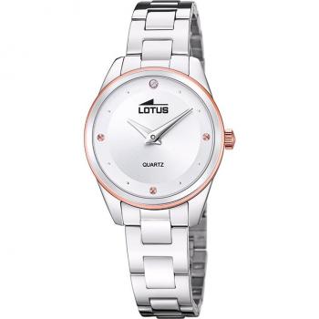 Reloj Lotus Trendy 18795/1 para Mujer, Esfera Plateada, Acero Plateado