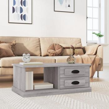 Mesa de Centro Gris Sonoma 90x50x35 cm Madera Contrachapada