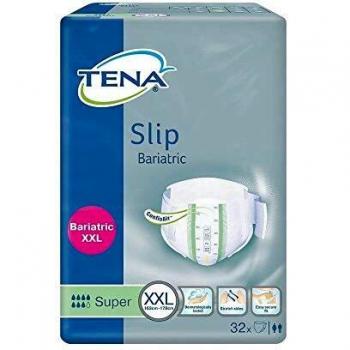 TENA Slip Bariátrico Super XXL 32 Unidades - Paquete para Incontinencia Fuerte, Cintura de 163 a 178 cm