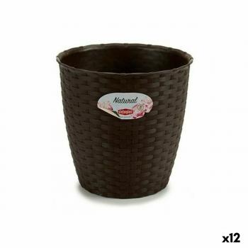 Maceta Stefanplast Plástico Chocolate 19 x 17,5 x 19 cm (12 Unidades)