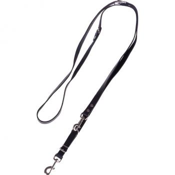 Correa Heim ajustable y rebitada para perros, color negro, 240 x 2 cm