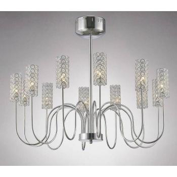 Martina 12 luces colgantes G4 cromo pulido y cristal, no compatible con LED/CFL