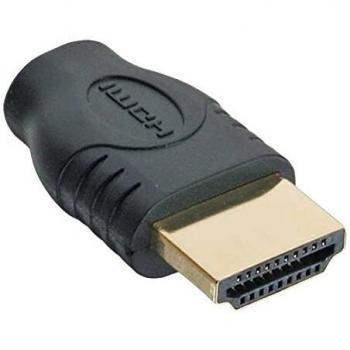 Adaptador HDMI InLine® 19 pines tipo A macho a Micro HDMI tipo D hembra, 20 cm, contactos dorados