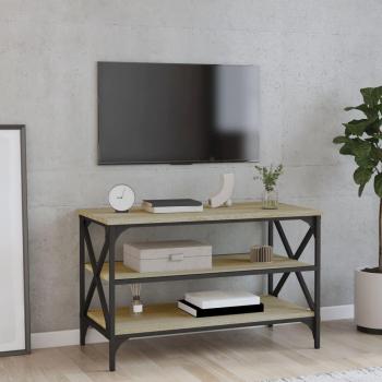 Mueble para TV madera contrachapada roble Sonoma 80x40x50 cm marrón vidaXL