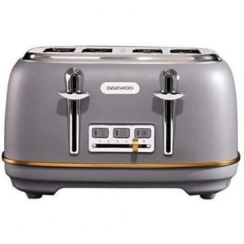 Tostadora Daewoo Astoria 4 Rebanadas Acero Inoxidable 1630 W - Gris