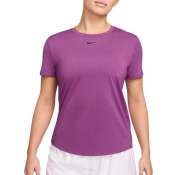 Camiseta de Manga Corta Nike One Classic Dri-FIT para Mujer - Morado (L EU 44-46)