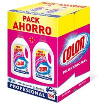Colon Detergente Profesional Gel Vanish Powergel 134 Lavados Doble Pack Ropa Blanca y Color