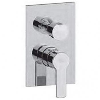 Mezclador de ducha empotrado Paffoni Red serie RED018CR cromado - latón con dos salidas y desviador mecánico