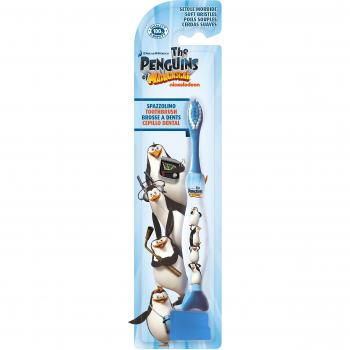 Higiene Dental y Tiras 6601 - Cepillo de dientes con tapa Pingüinos de Madagascar