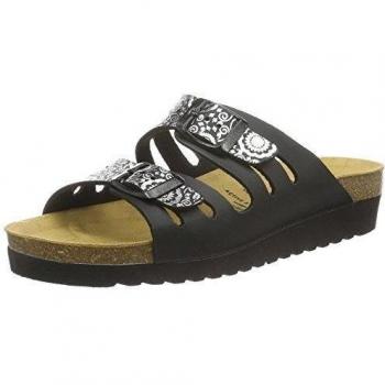 Lico Bioline Lady Classic, Zapatillas de Estar por casa Mujer, Black Silber, 40 EU