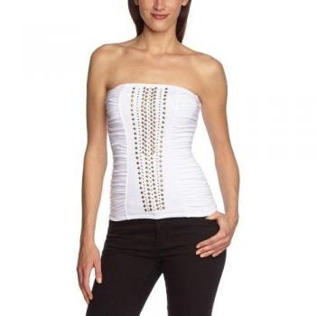 Jane Norman - Camiseta sin mangas sin tirantes de sin mangas para mujer, color blanco, talla talla alemana: 40