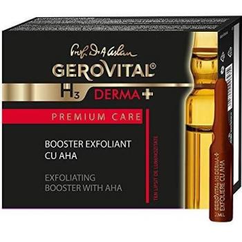 Gerovital H3 Derma+ Premium Care, BOOSTER EXFOLIANTE CON AHA, Tipo de piel: para todo tipo de piel, 4 viales x 2 ml