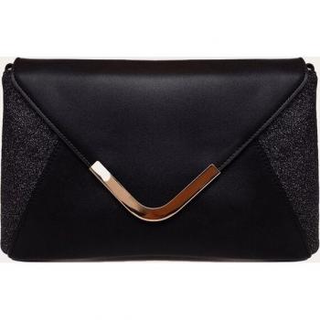 Bolso de fiesta V brillante Negro