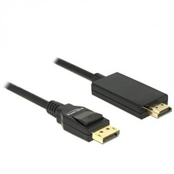 DeLOCK 85317 Adaptador de Cable de Vídeo 2 m DisplayPort a HDMI Negro