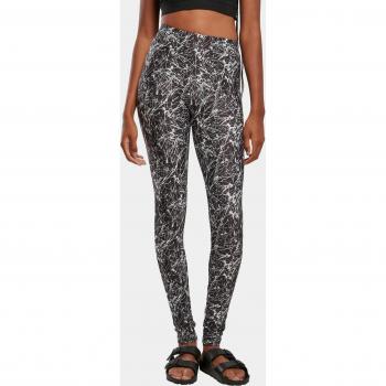 Urban Classics Women's Soft AOP Black Leggings