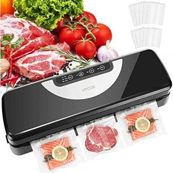 VPCOK Envasadora al Vacío 6 en 1 Envasadora Vacio, Maquina Vacio para Alimentos Secos y Húmedos
