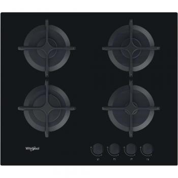 Whirlpool AKT 616/NB Encimera de gas integrada negra de 60 cm con 4 zonas de cocción