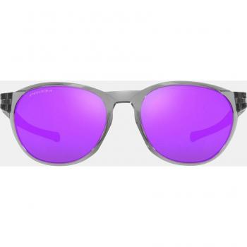Oakley Reedmace Grey Ink - Gafas de sol de hombre redondas con montura en gris y lentes Prizm Violet