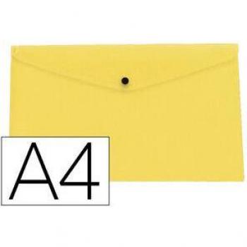 DOSSIER AMARILLO FLUORESCENTE CON BROCHE DE POLIPROPILENO DIN A4 Y 50 HOJAS