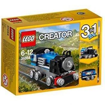 LEGO Creator - Expreso Azul, Juguete de Construcción de Trenes de Seis Ruedas y Locomotora