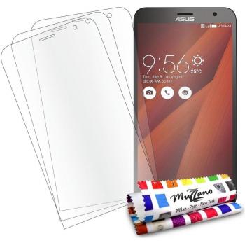 3 Protecciones de Pantalla transparentes para ASUS ZENFONE 2 LASER 6.0 / ZE601KL UltraClear Originales de MUZZANO de Calidad PREMIUM - Tratamiento Anti-rayado, Anti-rastro y Anti-polvo + De regalo 1 ESTILETE + 1 PAÑO MUZZANO