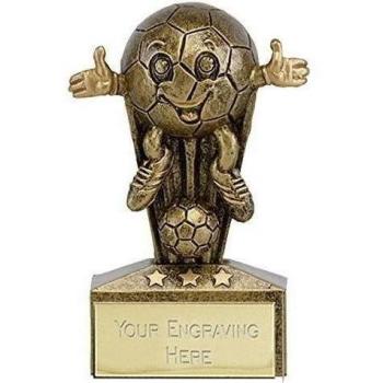 3 MICRO Comic Football Trophy with FREE engraving upto 30 letters A1754 by Womack Graphics