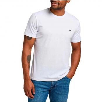 Lee SS Patch Logo Tee Camiseta de Manga Corta para Hombre, Cuello Redondo, Color Blanco