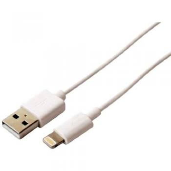 Cable de Datos y Carga Ksix B0914CU03 con Conector Lightning para iPhone 5/5S/5C, iPhone 6/6S Plus, iPad Pro - Blanco