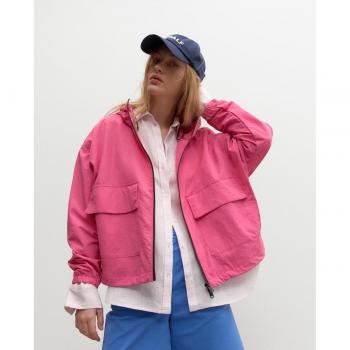 Abrigo Nevisalf fucsia de mujer Ecoalf con cremallera y bolsillos