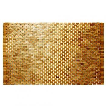 Alfombra de baño Woodblock natural 52x90 cm Sealskin Marrón