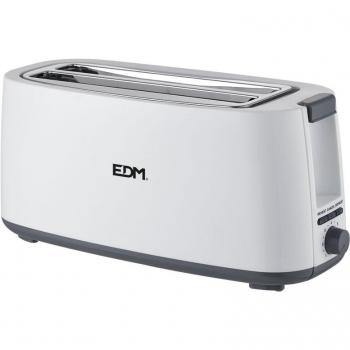 Tostadora de Diseño Blanco con Doble Ranura y Potencia de 1400 W