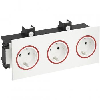 OBO Bettermann Rehau Triple Socket Outlet SIGNA IN White BRK 3STD
