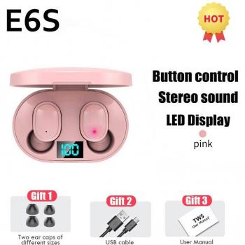 Auriculares Inalámbricos TWS E6S A6Lite con Cancelación de Ruido, Mini Auriculares Deportivos Bluetooth para Smartphone Xiaomi Redmi