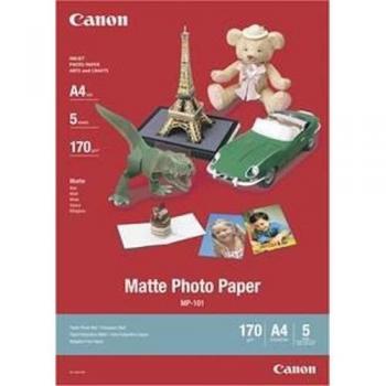 Canon Matte Photo Paper - Papel fotográfico mate, 5 hojas