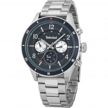 Reloj Timberland Hooksett TDWGK2201004 - Reloj para hombre, diseño deportivo, caja de acero inoxidable, correa de cuero sintético, resistencia al agua hasta 50 metros, esfera analógica con indicadores luminosos