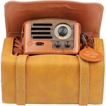 Altavoz Bluetooth Retro Muzen con Radio FM y 10 horas de autonomía en madera de rosa