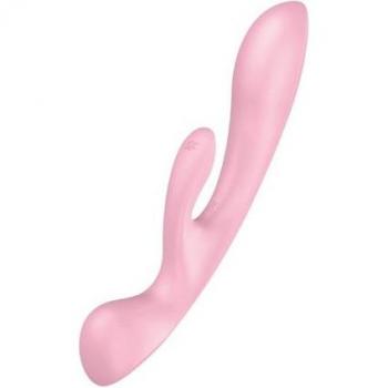 SATISFYER – TRIPLE LOVER RABBIT VIBRATOR MASSAGER PINK