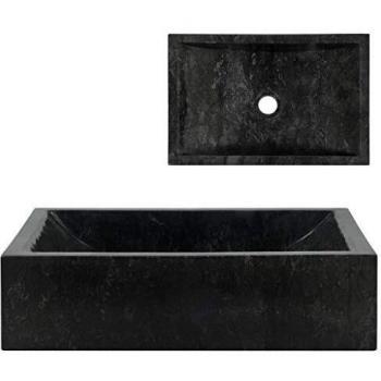Sonata Marble Sink 45x30x12 cm Black