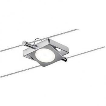 Spot LED MacLED 1x4W Cromado Mate 12V DC para Sistemas de Cables