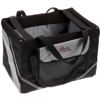 Caja Frontal para Bicicleta Trixie, 38X25X25 cm, Capacidad hasta 6 kg, Color Negro/Gris