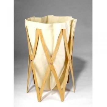Klein & More, cesta para la ropa Marie madera Pi, 150-500 x 74 cm, Beige