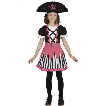 Disfraz de Chica Pirata Rosa para niña