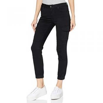 Only Women's Black Cargo Trousers - Missouri Regular Ankle Life Cargo - W26L30 to W33L34